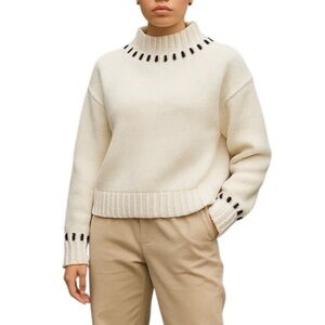 Zara Turtle Neck Knit Sweater Ivory
